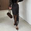 Abito Bodycon Midi/Maxi Patchwork in Pizzo da Donna Autunno Inverno