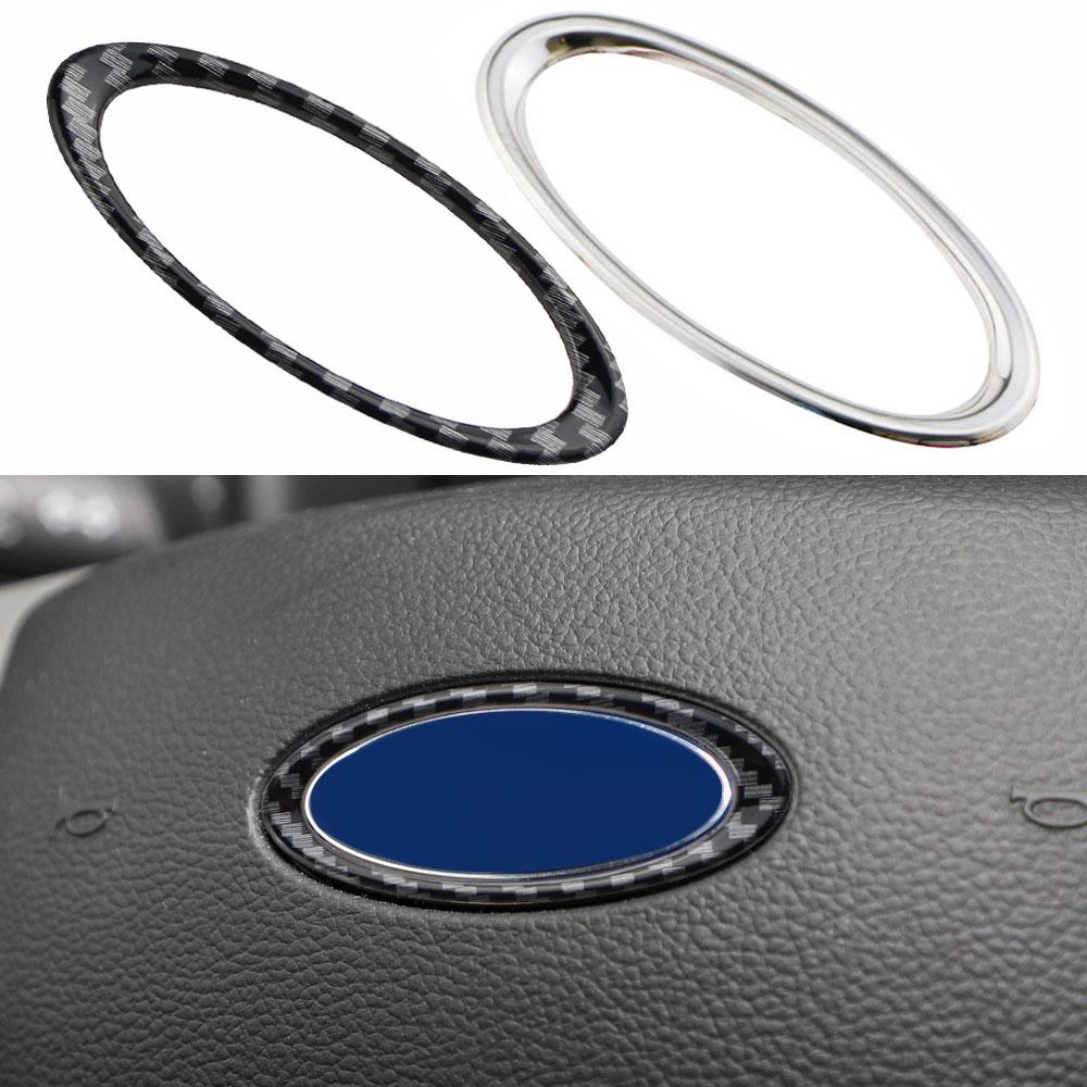 For Ford Everest 2015 - 2026 Ranger 2015 - 2026 Steering Wheel Panel Logo Ring Circle Trim Decoration Sticker Cover Accessories