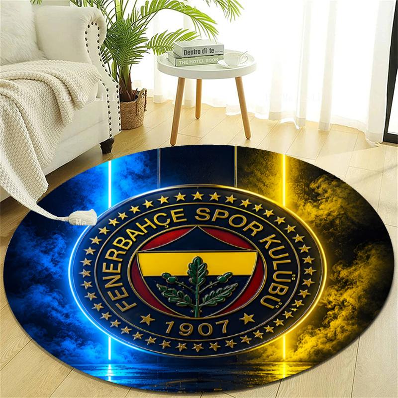 Personalized Fenerbahçe Spor Kulübü Round Chair Office Rug - Perfect for Mat, Office Chair & More - Ideal Gift for Birthdays and Holidays