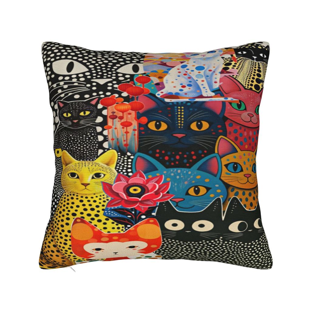 Yayoi Kusama Pillow Cover  Custom Cushion Cover Retro Trendy Pillow Case For Wedding Party Home Decor