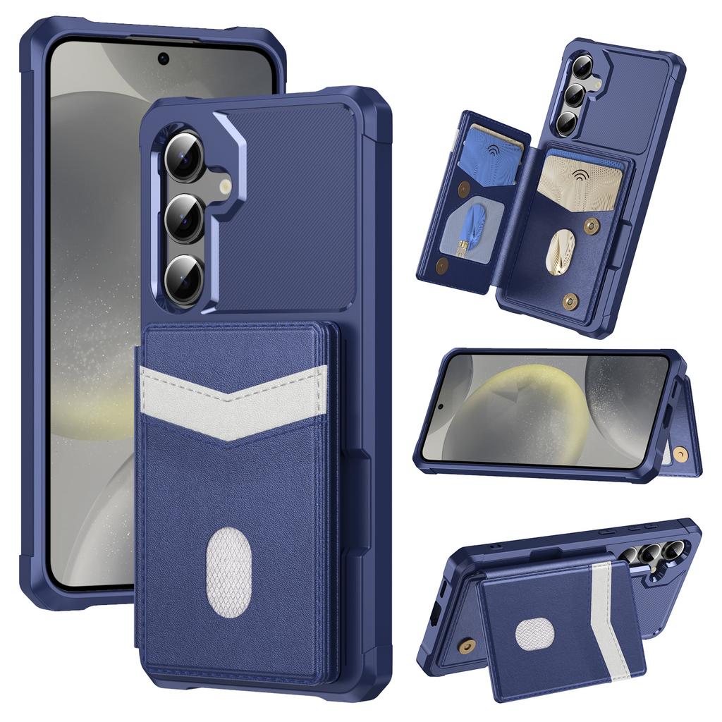 For Samsung Galaxy S25 FE Case RFID Blocking Card Slot Kickstand Leather + TPU Phone Cover