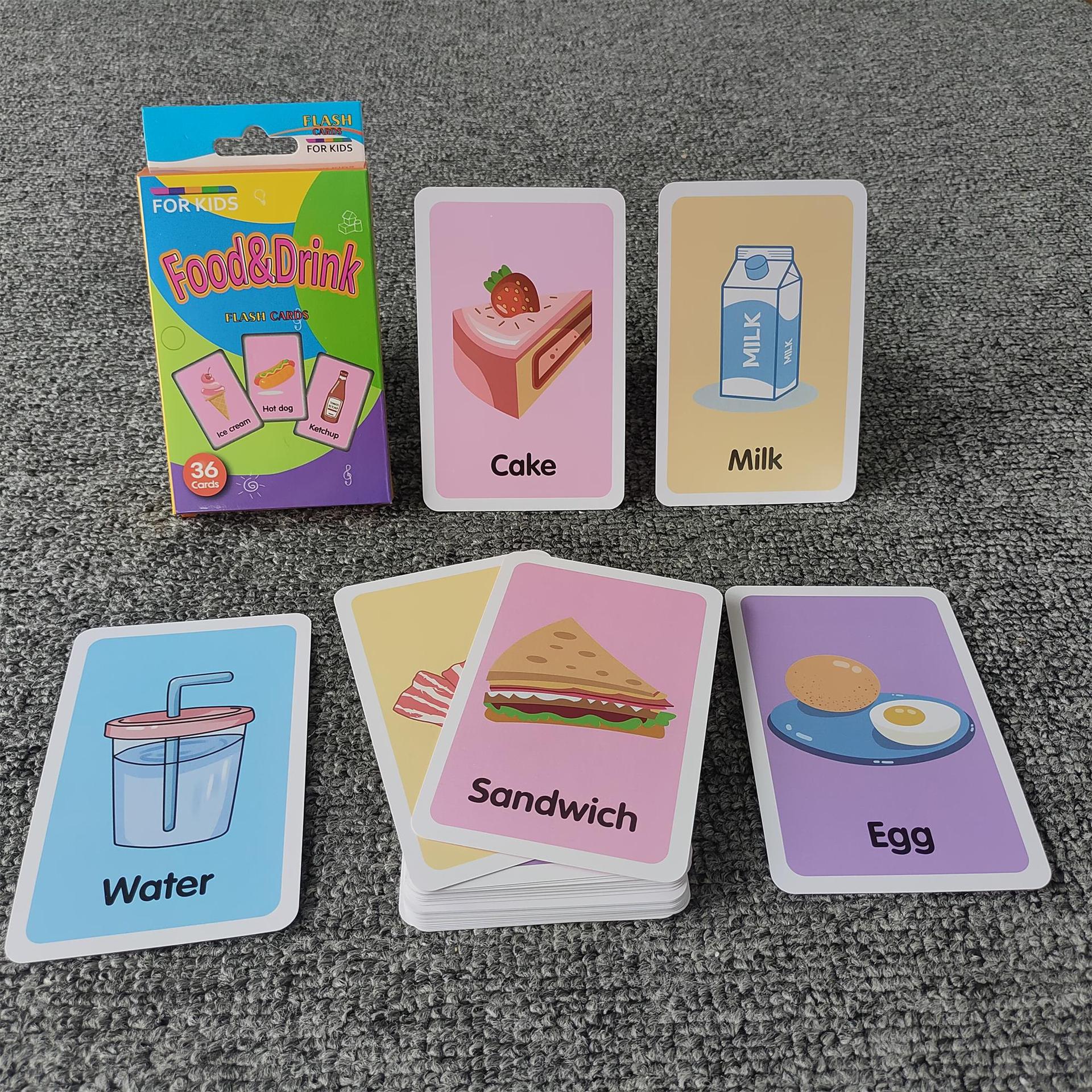 

36Pcs Children Cognition Cards Body Parts Animal Fruits Double Side Flashcards Montessori Baby Kids Early Educational Toys Gifts
