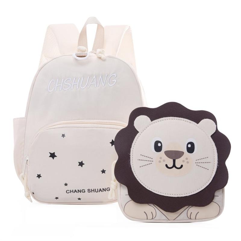 Schoolbag kindergarten schoolbag cartoon lion children's backpack cute girl backpack reflective strip boy shoulder backpack