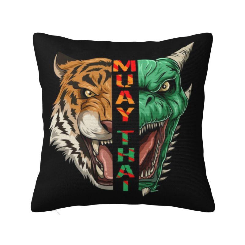 Muay Thai Pillow Case Bedroom Decoration Luxury Thailand Fighter Kickboxing Martial Cushion Decoration Salon Square Pillowcase