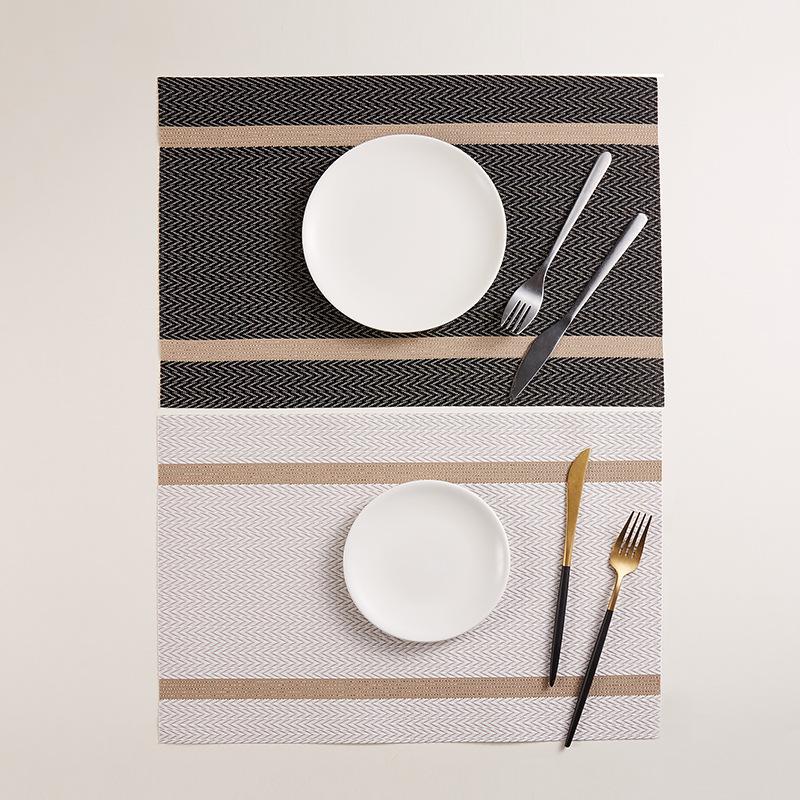 Set of 4 PVC Placemat for Dining Table Mat Set Linens Place Mat Accessories Cup Wine Decorative Mat Placemats for Table