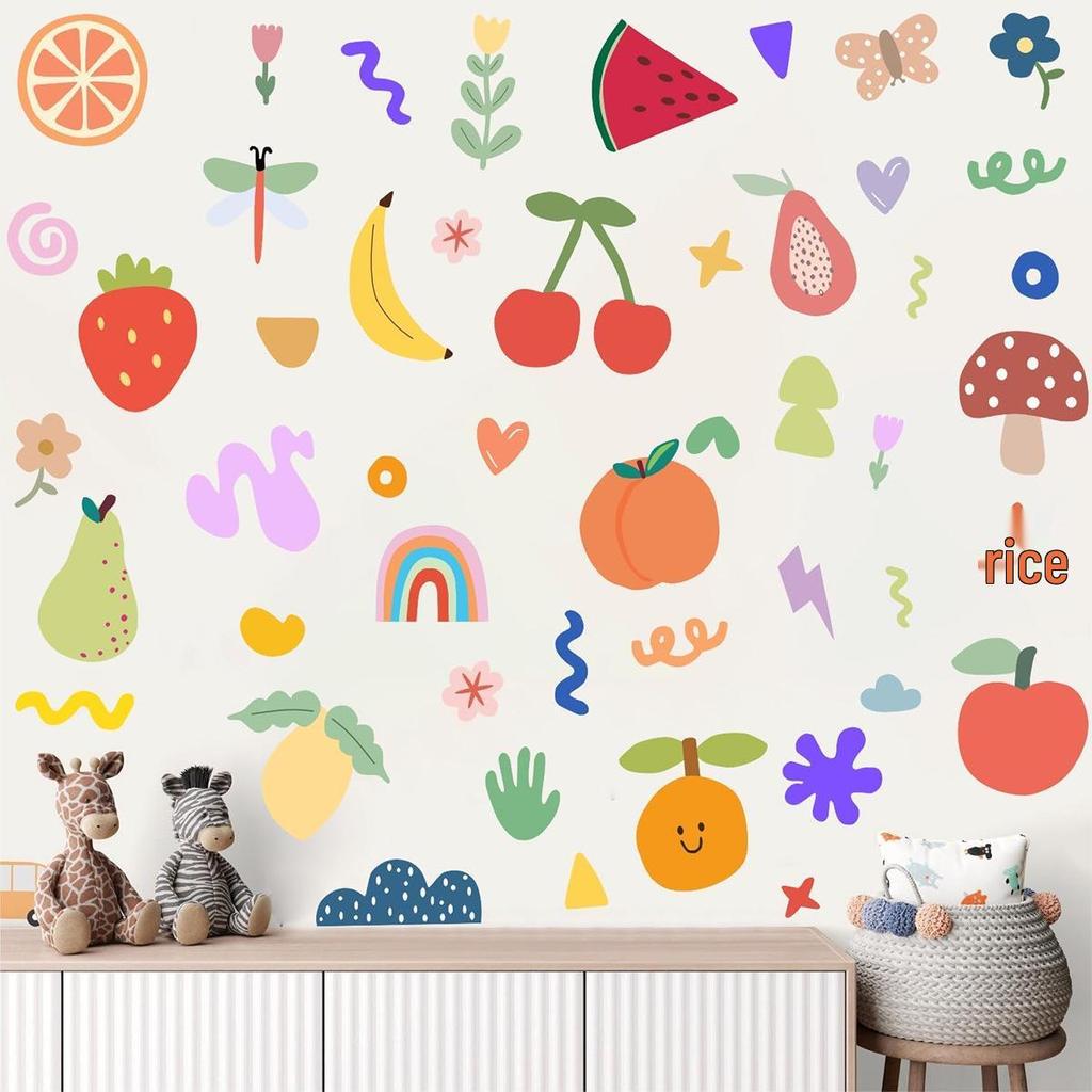 European Style Cartoon Fruit Wall Stickers for Children's Bedroom - Ideal for Hot Selling