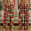 Men's Funny Christmas Print Pants with Pockets, Knit Casual Sleep Pants for Home