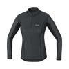 GOREWEAR M Base Layer Windstopper Thermo Turtleneck Women - Black (Women'S) Windproof Fleece-Lined Long Sleeve Half Zip