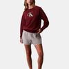 Calvin Klein Casual Loose Fit Round Neck Soft Drop Shoulder Long Sleeve Sweatshirt Women Tops 47B234G-WCV