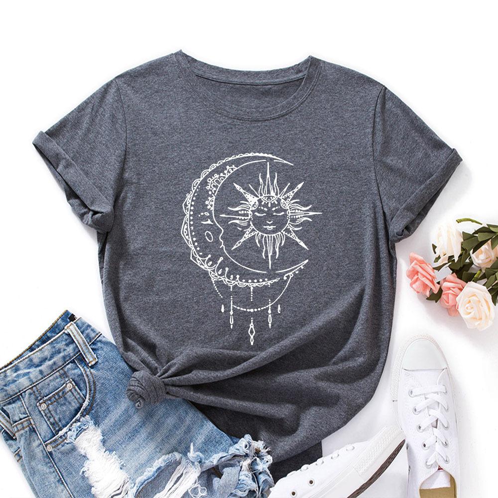 Women's Printed Loose Top Crew Neck Short Sleeve Fashion Versatile T-Shirts Women’s