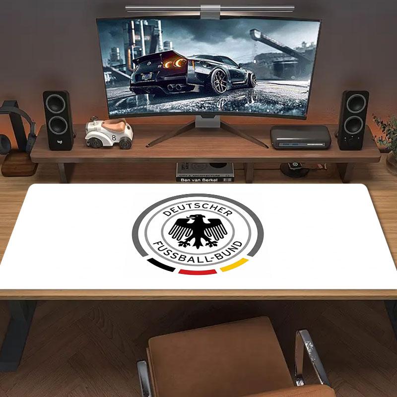 German Football Emblem Large Size Mouse Pad Large Gaming Table Cushion Nonslip Laptop Tablet Big Mousepad Xxl Mat Mini Pc Playmat With Lock Edge