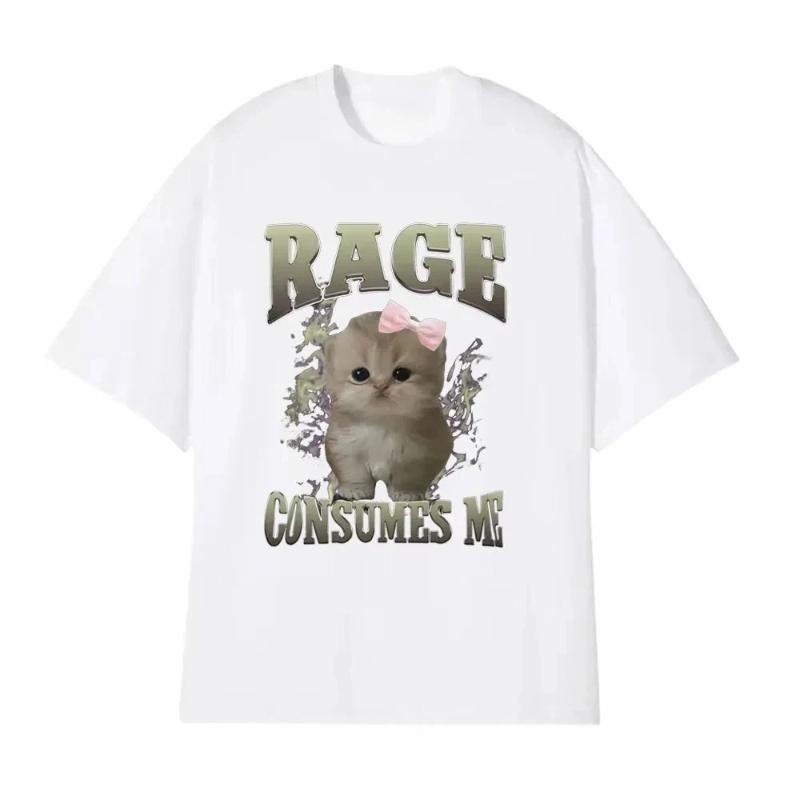Sorry I'm Just A Girl Funny Cat Fans Pattern T-Shirt Summer Women Plus Size Fashion Casual T-Shirt Comfortable T-Shirt Patterns