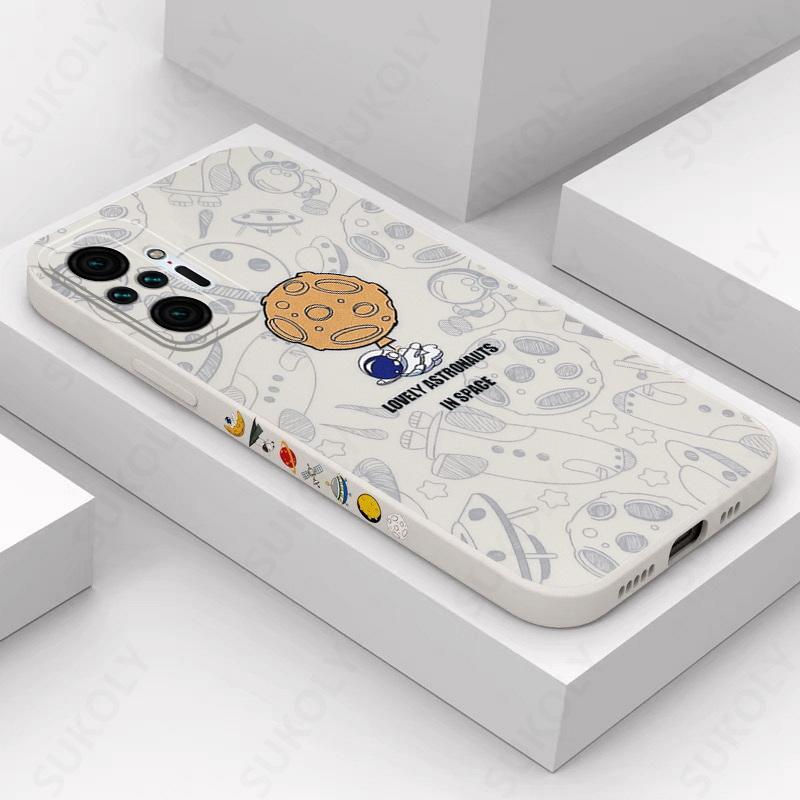 For Xiaomi Redmi Note 10 11 12 13 14 Pro 5G 13 Plus 11S Poco X5 X6 F6 13T 11T Pro 13C 14 4G Redmi K70E Astronaut TPU Case Cover