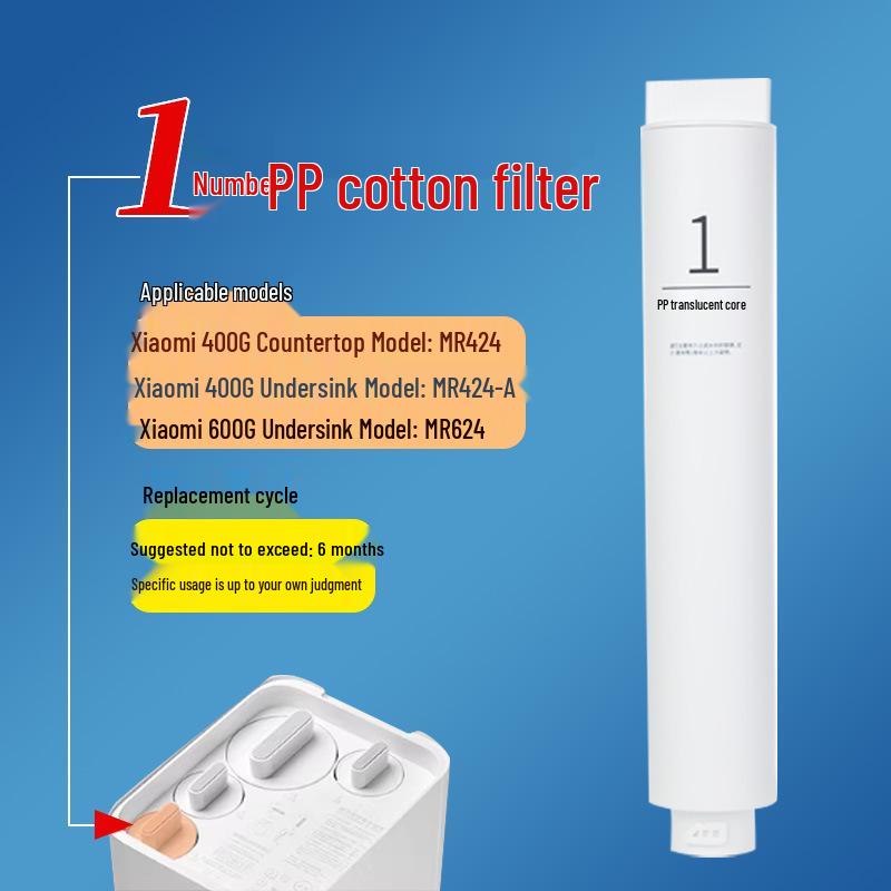 

Compatible with Small MI Water Purifier Filter Element MR424/MR624 Set 400/600G, Fits Kitchen Up and Down Flat Type.
