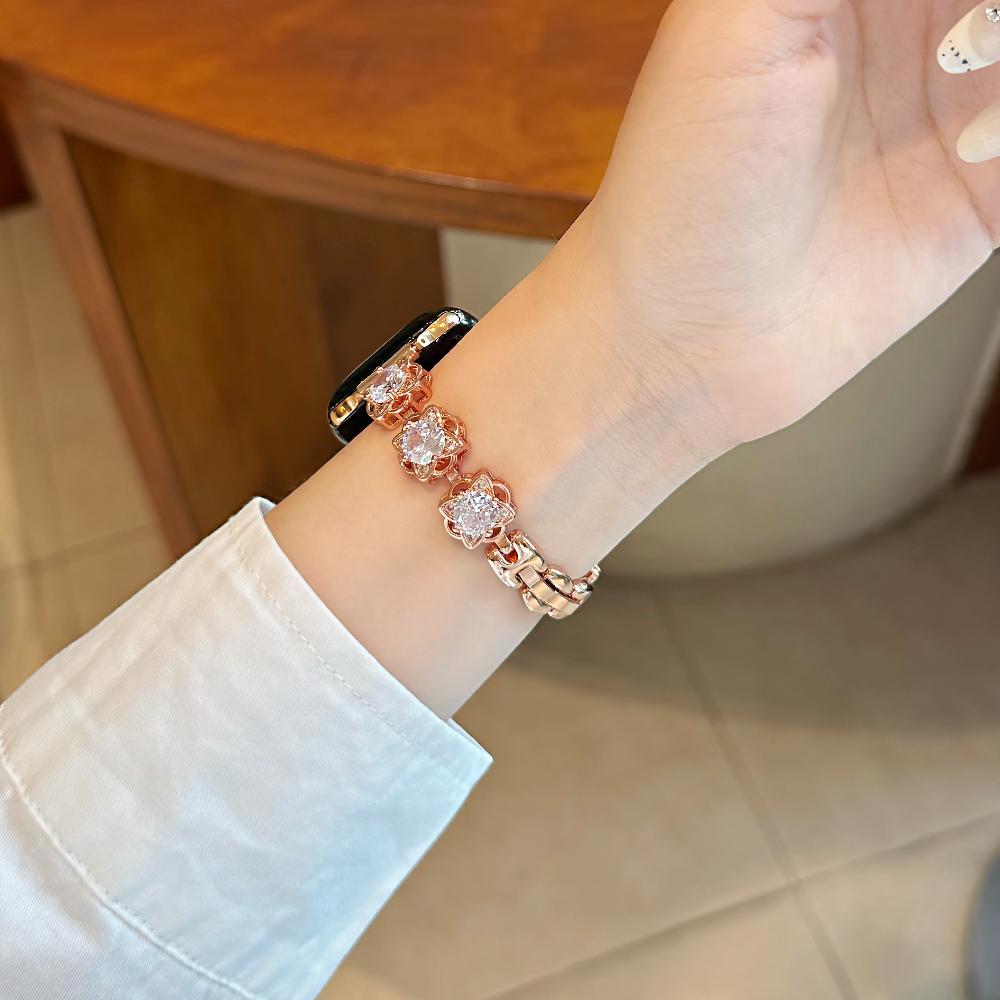 Sugar Color Diamond Compatible For Apple Watch Ultra band 49mm 40mm 42mm 44mm 45mm 38mm for iWatch Series 11/10/8/7/6/SE/9 Fashionable Handmade Strap