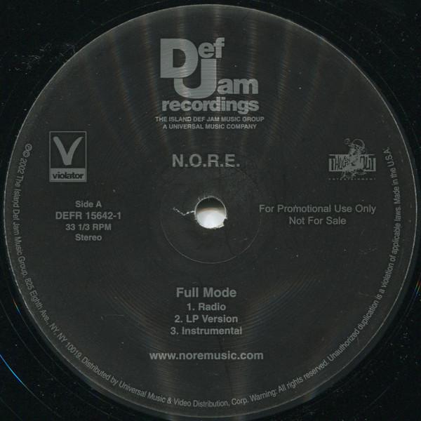 

12-дюймовая пластинка N.O.R.E. - Полный режим / Ничего (Ремикс) DEFR156421 Def Jam Recordi 2002 US Рэп и хип-хоп/R&B Б/у