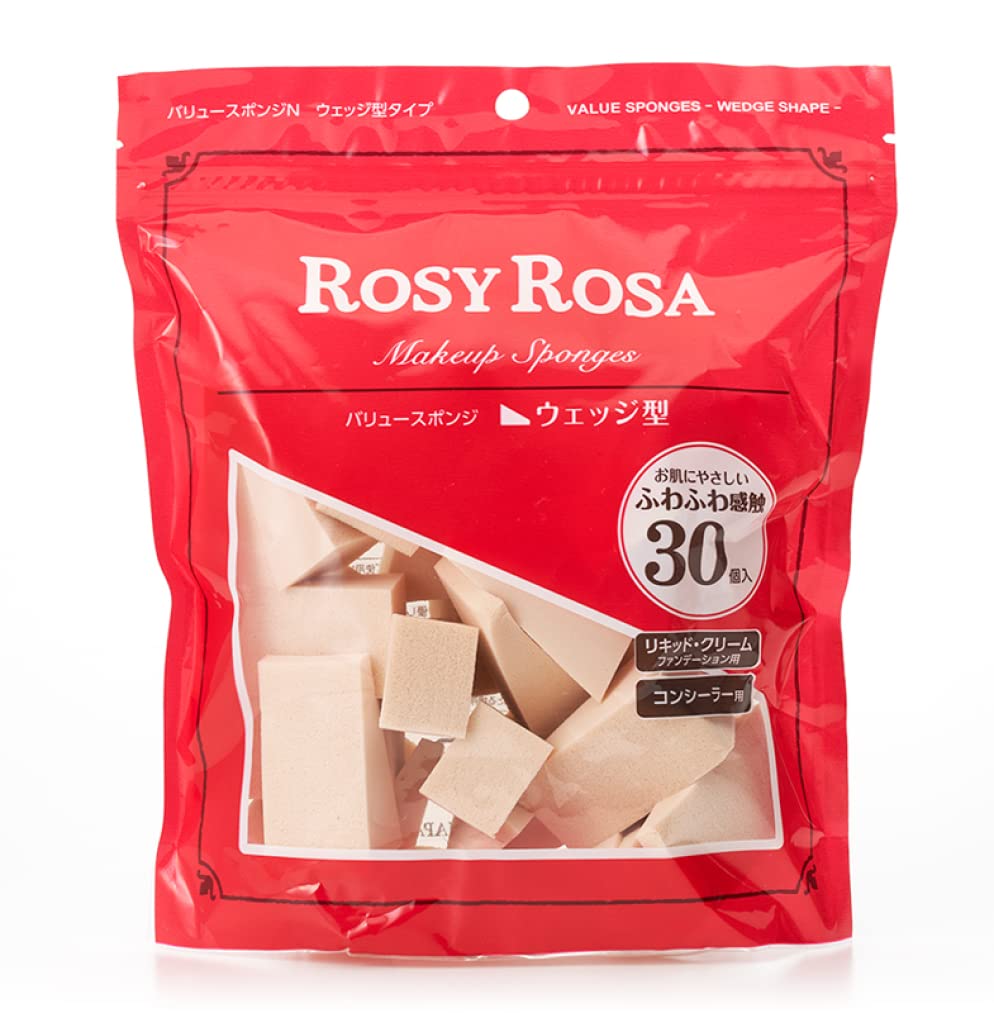 

Rosy Rosa Value Спонж N клиновий тип 30 шт. для покриття ділянок навколо очей та [Для носа] рожевий