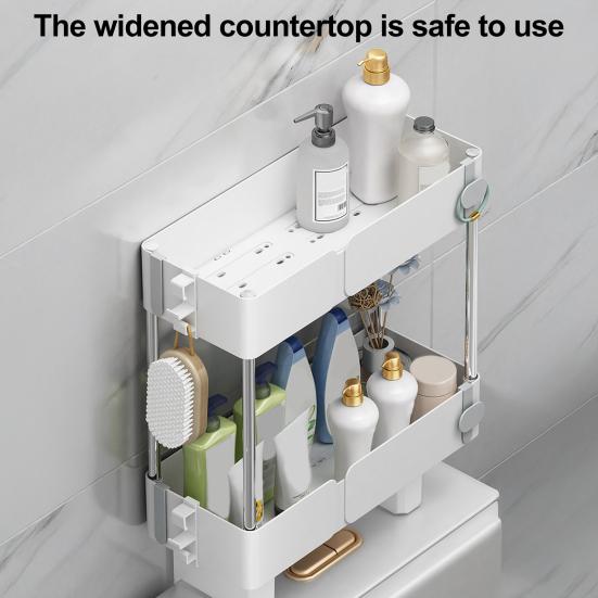 Storage Rack Toilet Tank Organizer Large Capacity Strong Load-bearing Waterproof