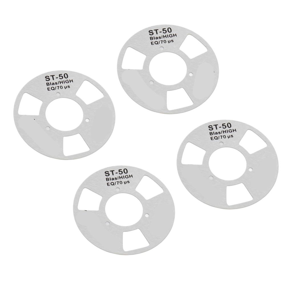 Reel to Reel Cassette Retro Blank Metal Reel Cassette Tape with 4 Reels 2 Wheel for Music Recording