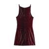 Jnleaog Autumn New Women's Clothing Fashion French Fashion Design Sexy Silm Leopard Print Sequin Slip Dress