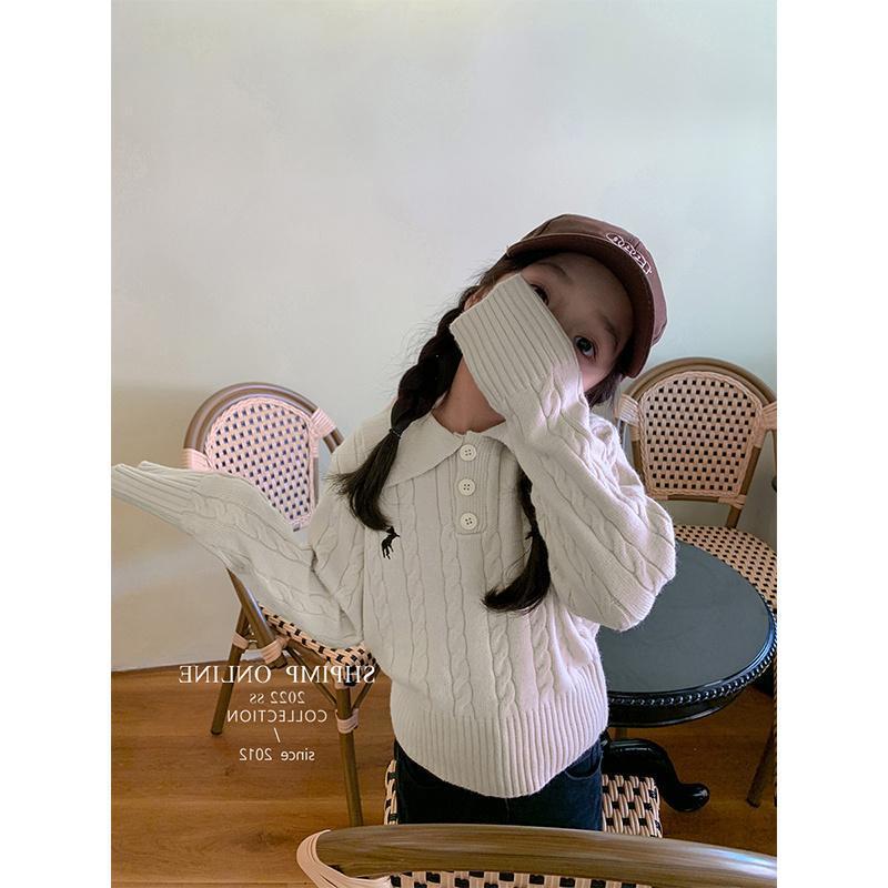 

Осенне-зимний детский свитер в корейском стиле — унисекс, вязаный, универсальный, для детей младшего и среднего возраста 140