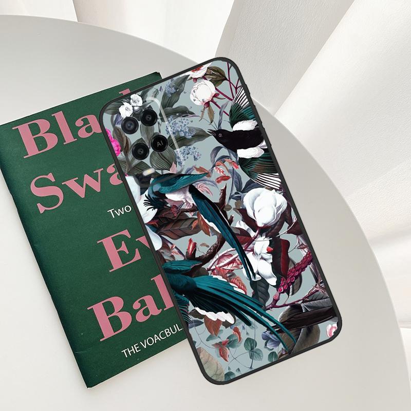 Garden Birds Case For Oppo A96 A76 A16 A15 A17 A52 A72 A54S A57S A58 A78 A98 A57 A77 A54 A74 A94 Cover