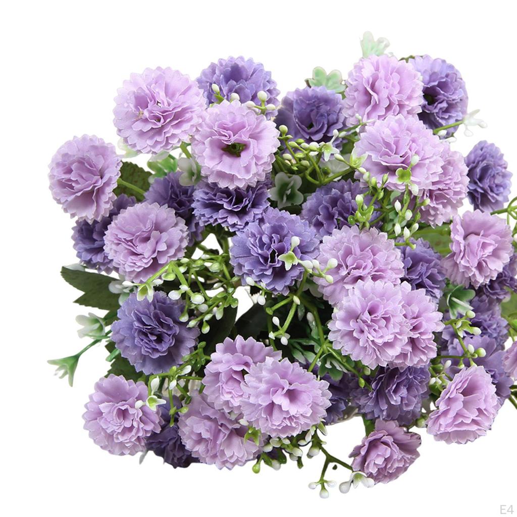 Artificial Flowers No Fading Realistic Romantic Carnation Simulation Flower Hydrangea Bouquet for