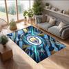 Manchester City Printed Flannel Area Rug Non Slip Soft Polyester Floor Carpet Indoor Decor Mat for Bedroom Living Room Sofa