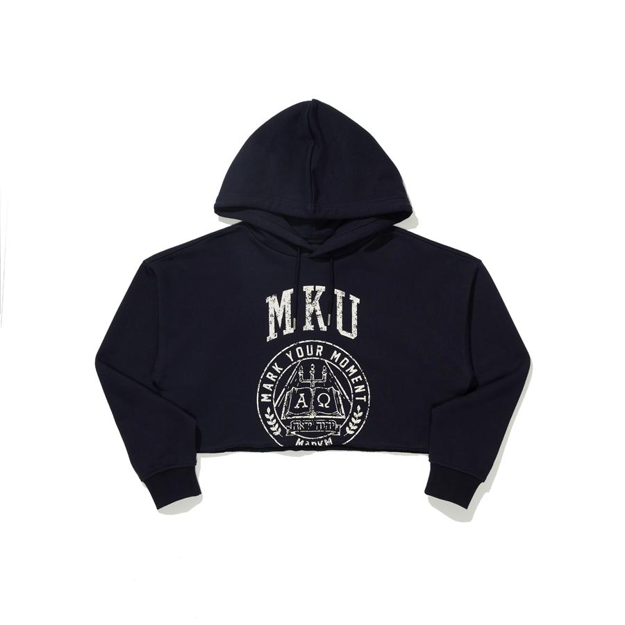 Женская укороченная худи Mark M с логотипом (Mhibh8655) Na/M