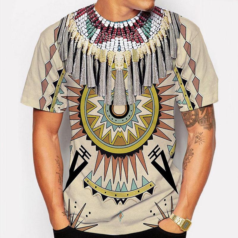 

Индийские футболки Этнический стиль 3D принт Уличная одежда Мужчины Женщины Винтажные Повседневные Оверсайз Футболки с коротким рукавом Детские Футболки Топы Одежда 5XL