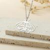 Unisex Aesthetic Punk Style Moth Necklace Elegant Gothic Style Necklace with Animal Pattern Pendant for Fashion Lovers