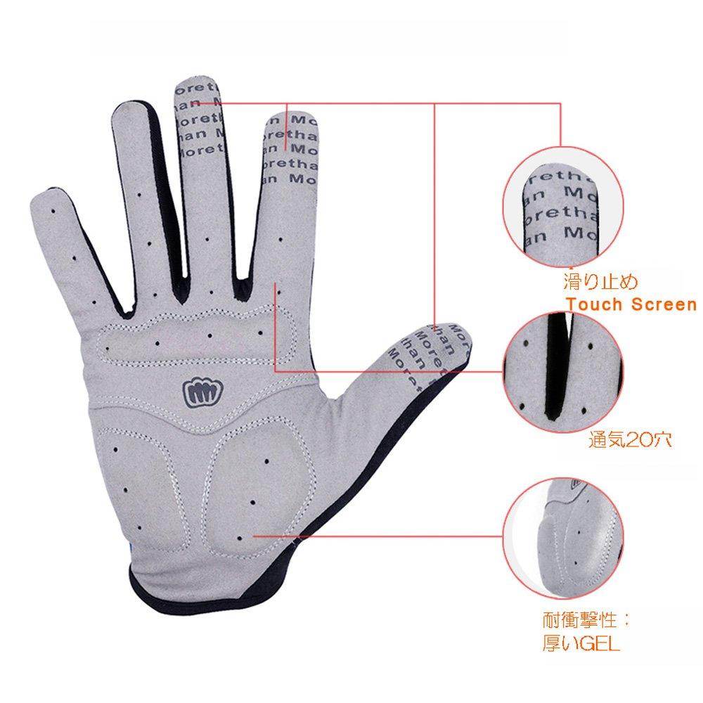 Zmart Red Large Cycling Full Gel for Road and Bicycles with Touchscreens Gloves, Sports, Finger, Anti-Slip Pad, Bikes, MTB, Bikes,