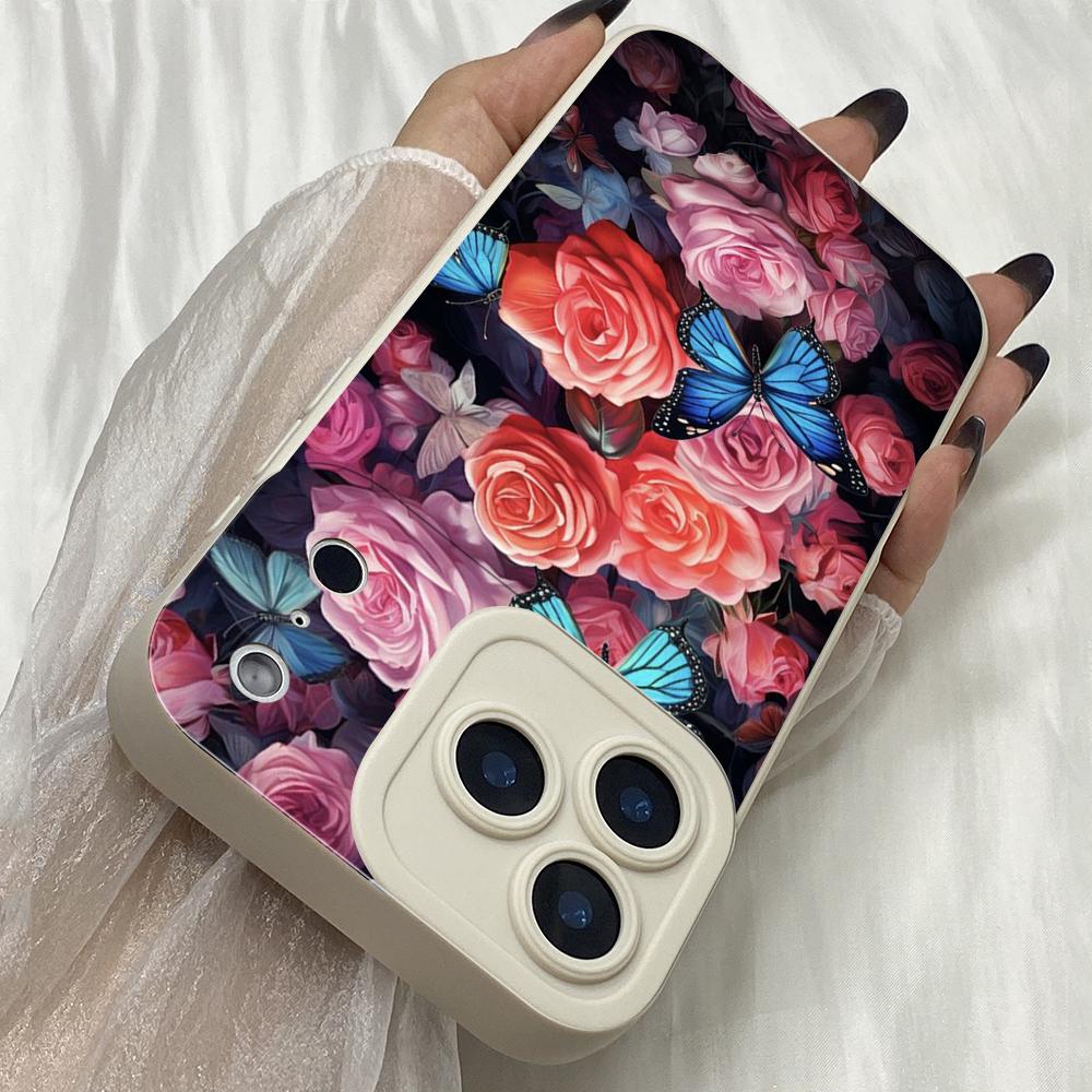 M298 Butterfly flower art Angel Eyes Soft Phone Cases for iPhone Samsung Galaxy Xiaomi Rdemi Huawei Honor Infinix Realme OPPO vivo All Model TPU Case