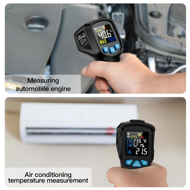 Infrared Thermometer 400/800°C Indoor Kitchen Digital Heat Meter Precision Food Laser Temperature Meter Non-contact Pyrometer