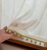 Horizontal Wardrobe Curtain with Rail - Sheer Dust Cover & Decorative Pull, No-Drill Installation.