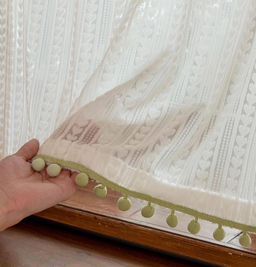 Horizontal Wardrobe Curtain with Rail - Sheer Dust Cover & Decorative Pull, No-Drill Installation.