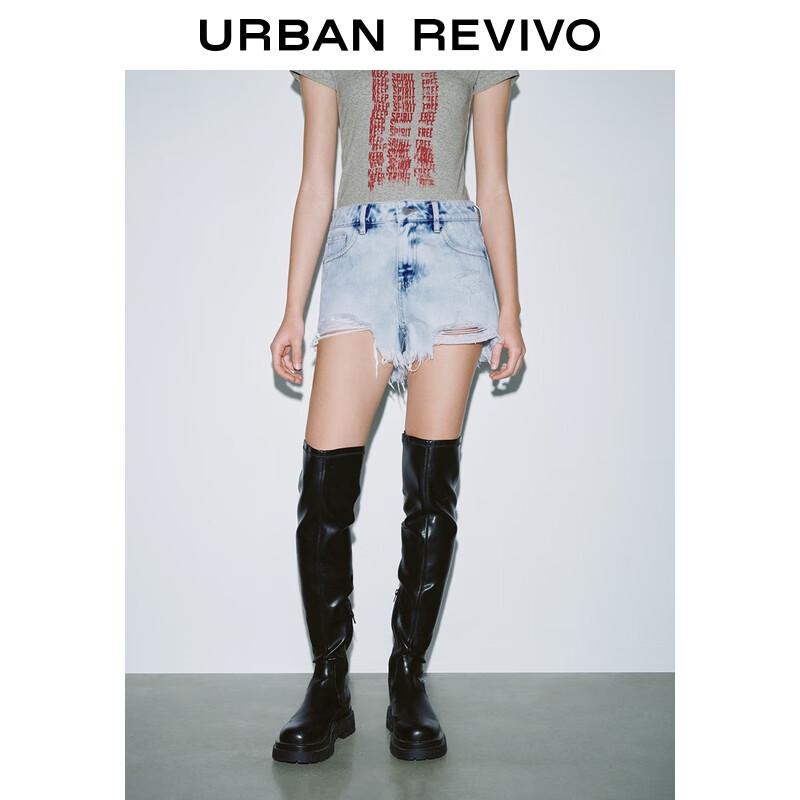 UR Women s Retro Washed Frayed Denim Shorts 26