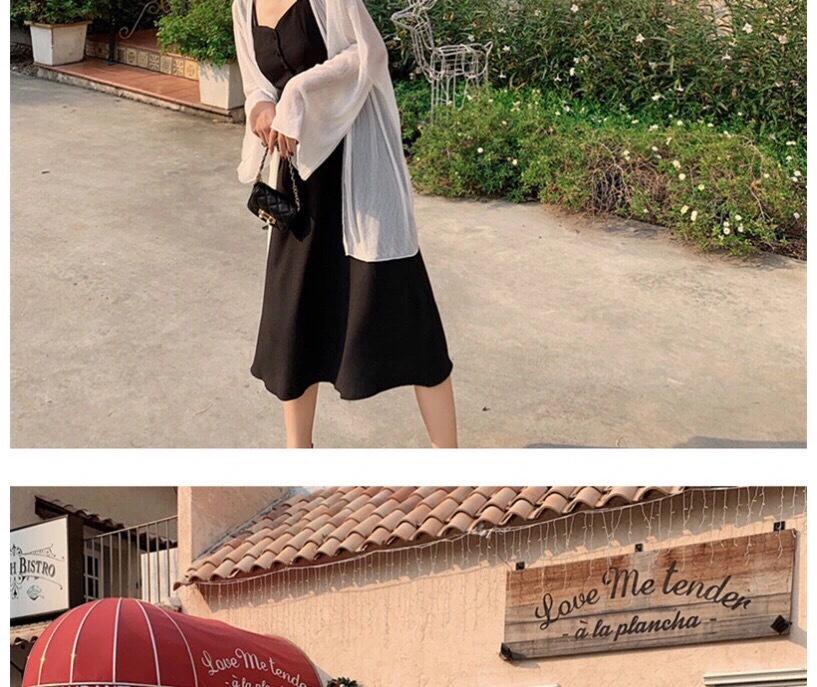 Women's Summer Chiffon Sunscreen Cardigan - Mid-Length, Loose Beach Shawl