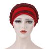 Glitter Pleated Turban Cap for Women Head Wraps Muslim Headscarf Hat Turbante Mujer African Headpiece