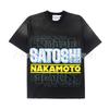 Unisex Oversized Streetwear Tee With Distressed Ink Wash Print Loose Fit Cotton T-Shirt Casual Wear