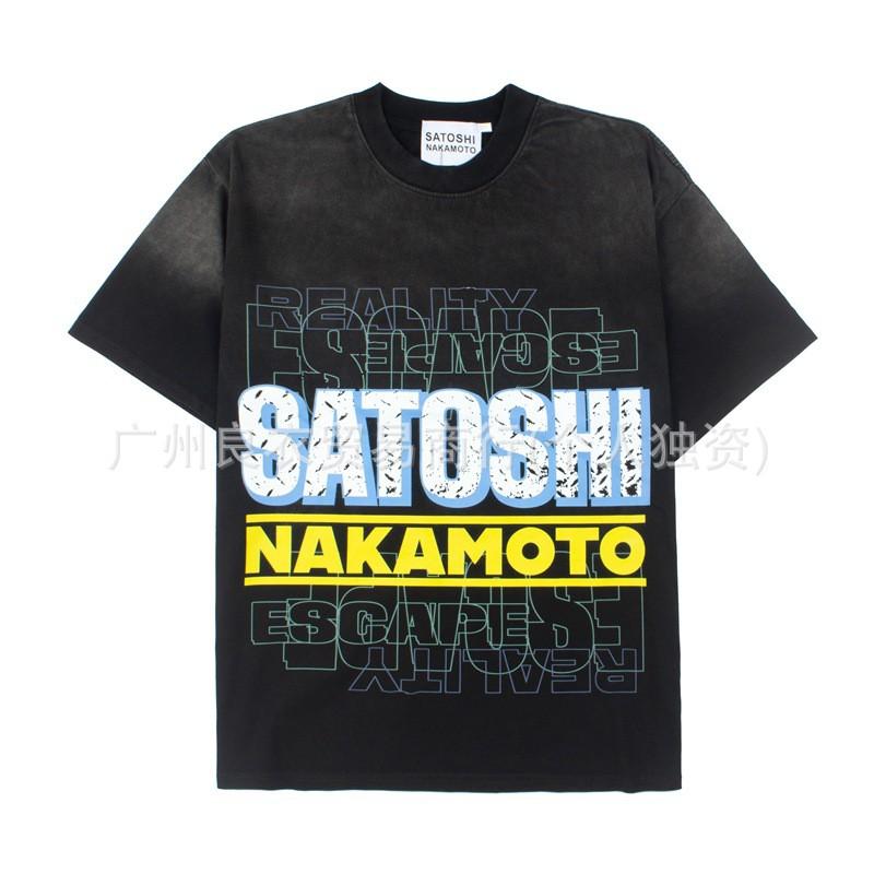 Unisex Oversized Streetwear Tee With Distressed Ink Wash Print Loose Fit Cotton T-Shirt Casual Wear