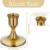 Modern Minimalist Short Candlestick Holders Metal Gold Black Silver Candle Stand For Home Table Wedding Festival Party Decor