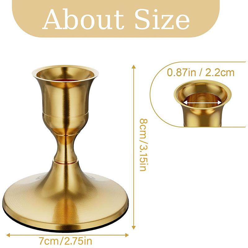 Modern Minimalist Short Candlestick Holders Metal Gold Black Silver Candle Stand For Home Table Wedding Festival Party Decor