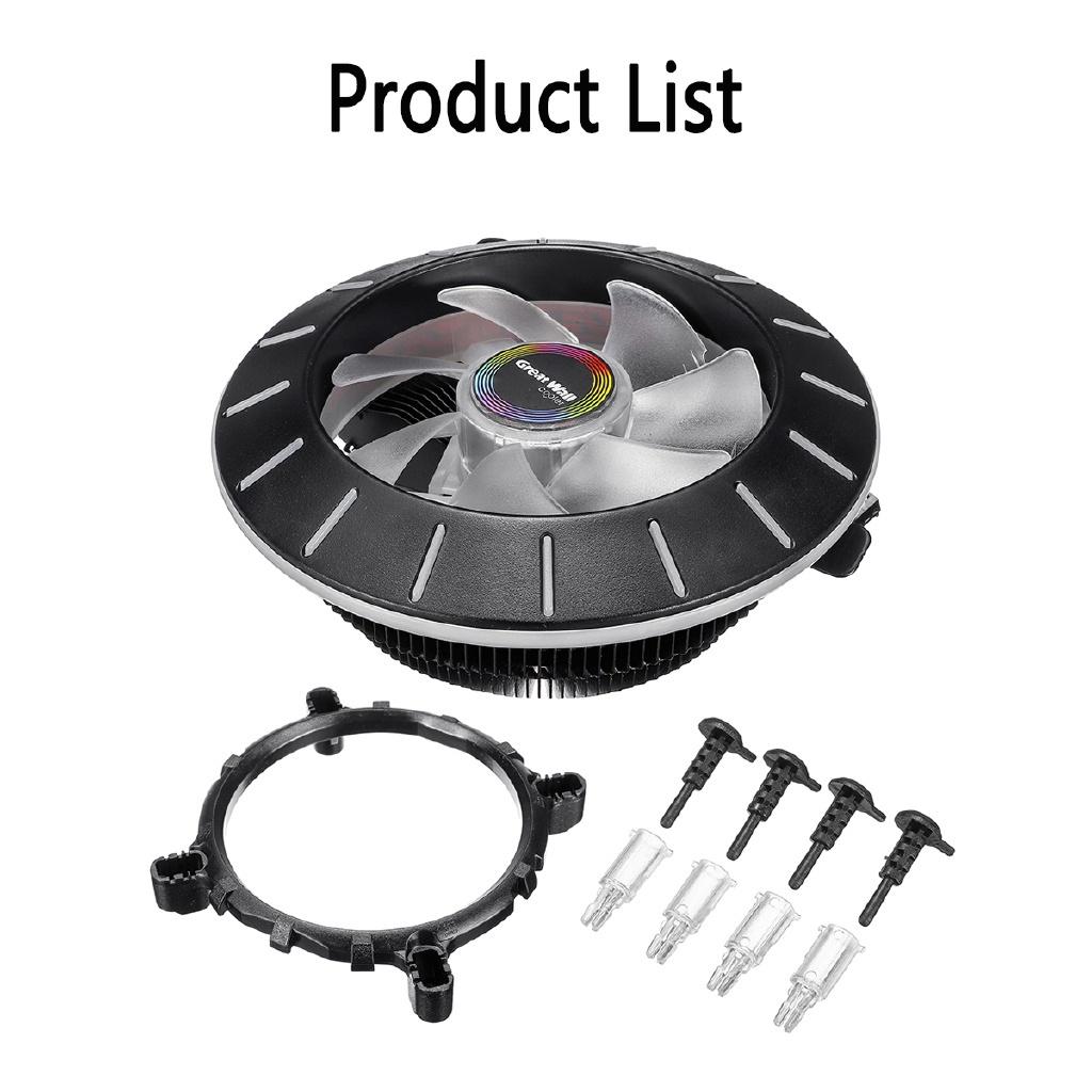New RGB CPU Cooler RGB Cooling Fan Universal Quiet Cooler Heatsink Fan for LGA 115X/775 AMD FM2/FM1/AM3+/AM4/AM2/940/939/754