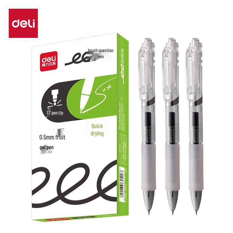Deli Quick-Dry 0.5mm ST Tip Retractable Gel Pen