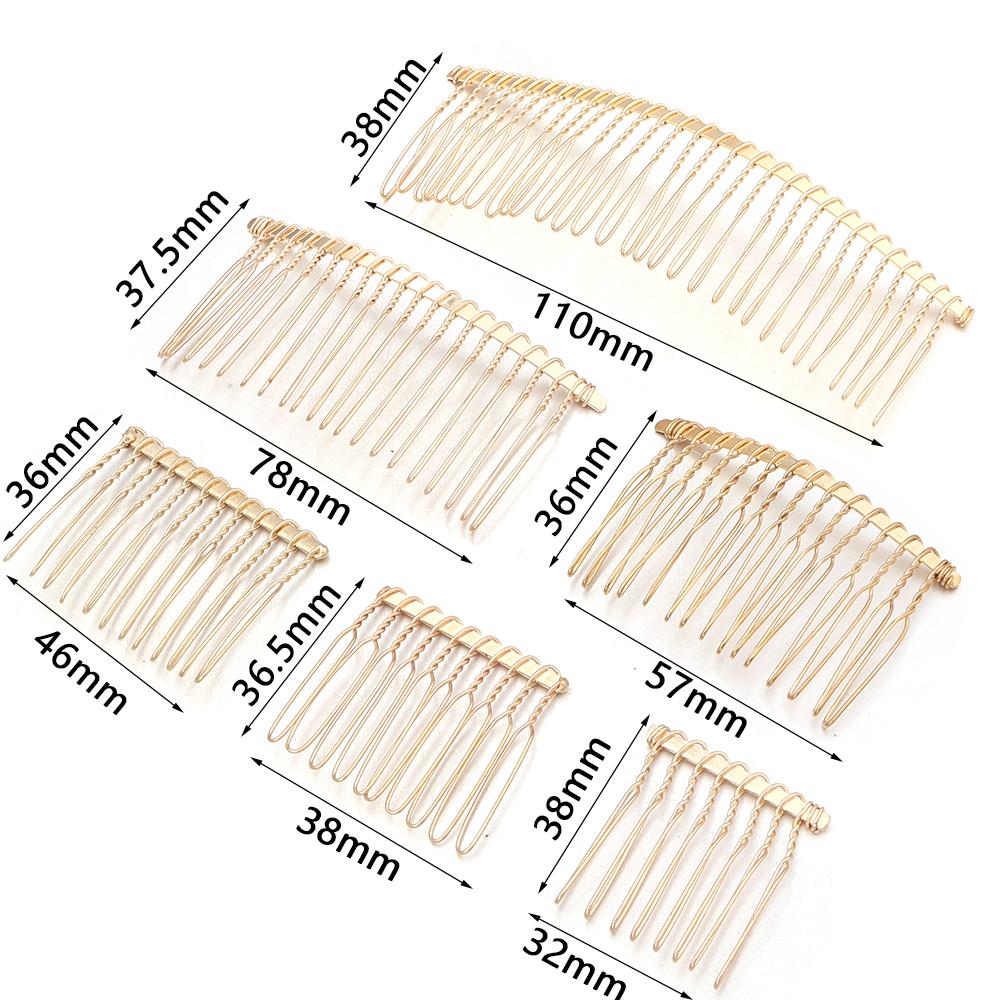 6pcs 10/12/15/20/30 Teeth DIY Metal Hair Comb Claw Hairpins for Wedding Jewelry Making Handmade Comb Base Bridal Hair Accessorie