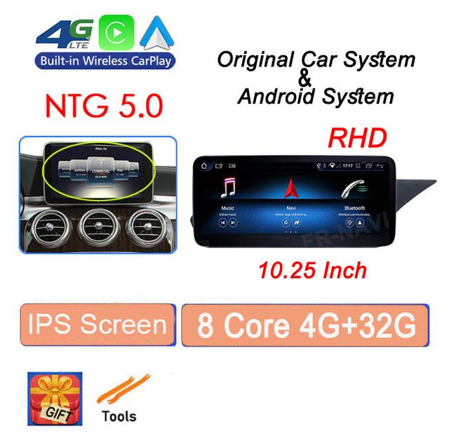 

RHD 10.25 для Mercedes Benz E Class W212 2009 - 2015 Головное устройство Android 14 Car Raido GPS Навигация Мультимедийный Плеер Видео
