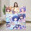 Kawaii Nekopara Anime Catgirls Blankets Fleece  Super Warm Throw Blankets for Outdoor Travel Bedroom Quilt