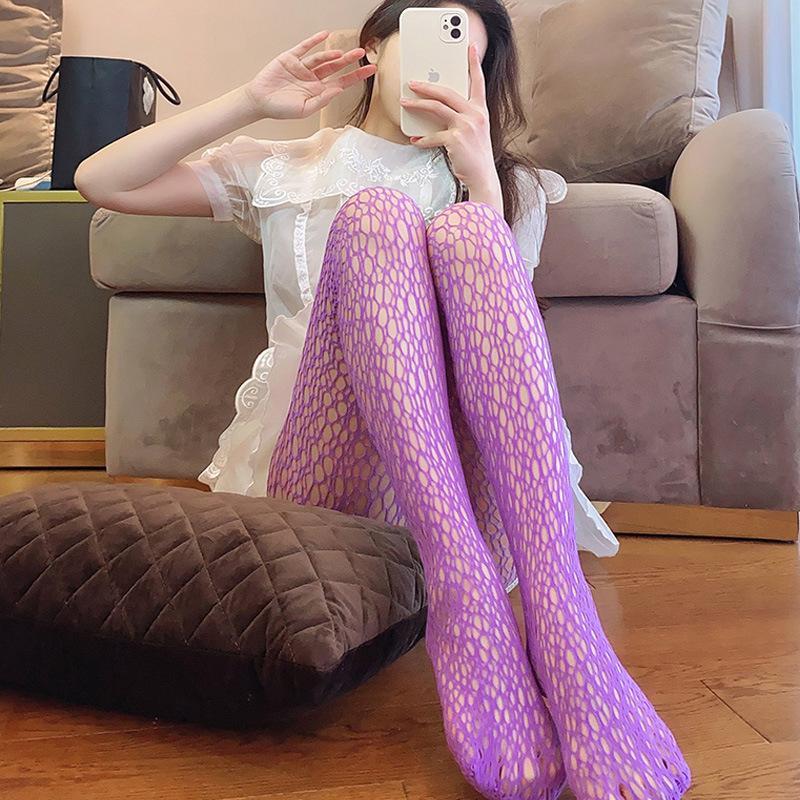 Fashion Sexy Women Pantyhose Tights Sexy Mesh Fishnet Pantyhose Nylon Irregularity Leggings Stocking Female Conjoined Socks