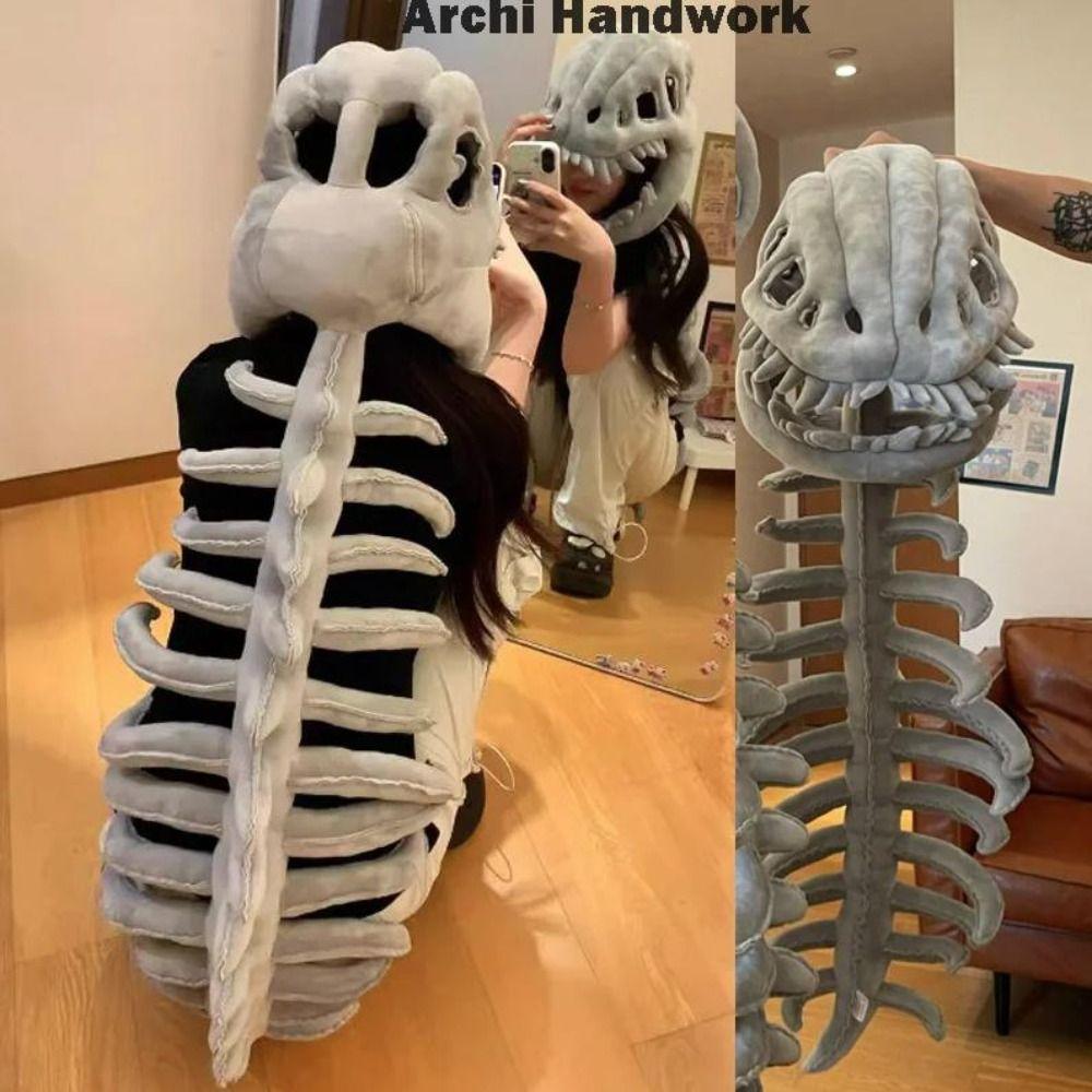 Funny Dinosaur Skeleton Plush Toys Soft Dinosaur Skeleton Costume Set  Cosplay Costume